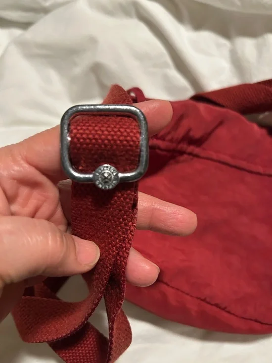 Kipling Burgundy Small Crossbody Bag with Monkey Charm - Picture 6 of 8